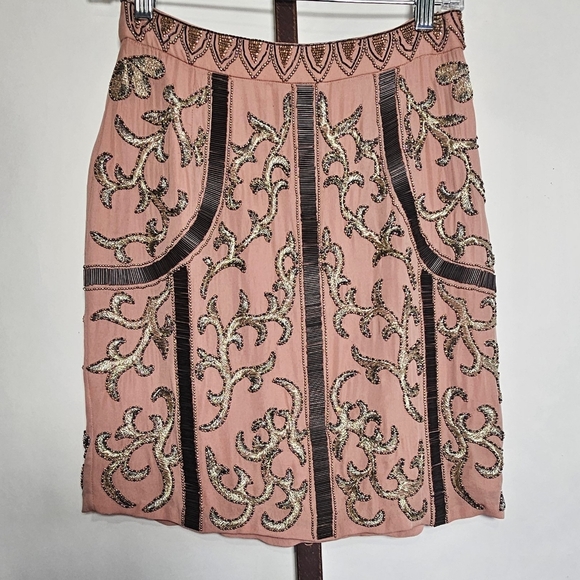 Renzo & Kai beaded embroidered Skirt silk XS - Picture 1 of 9